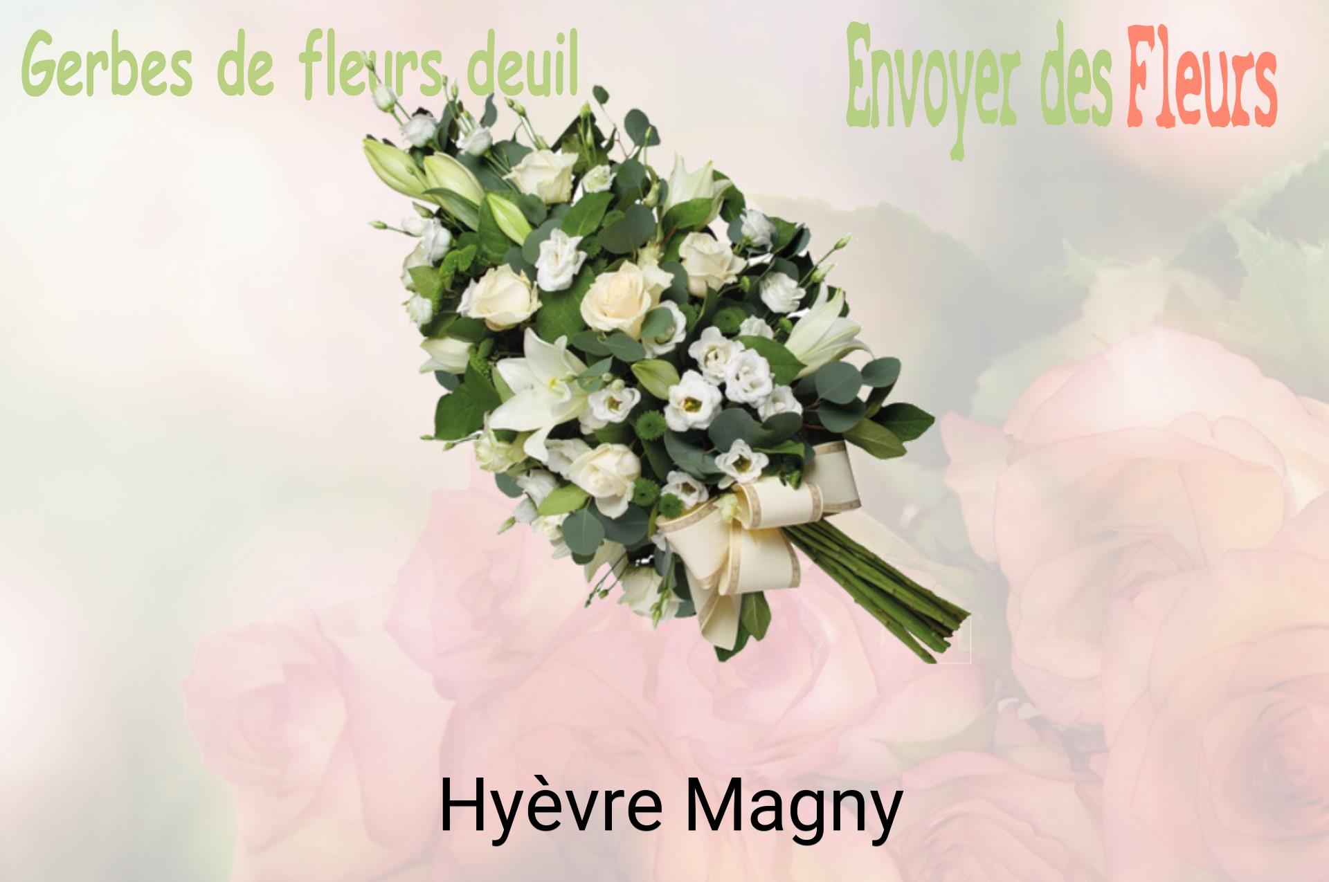 Gerbe de fleurs de deuil livrée à Hyèvre-Magny